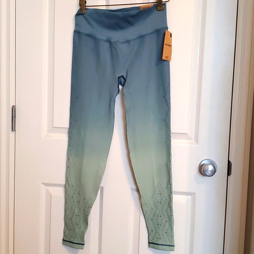 NWT Victoria's Secret ombre blue/green leggings